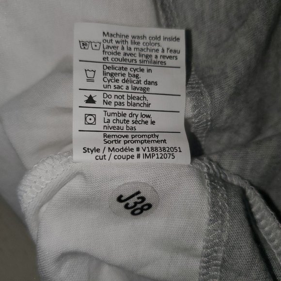 Vince. NEW Supima Cotton/Modal Color blocked Rolled Sleeve T-shirt XL - Picture 5 of 6